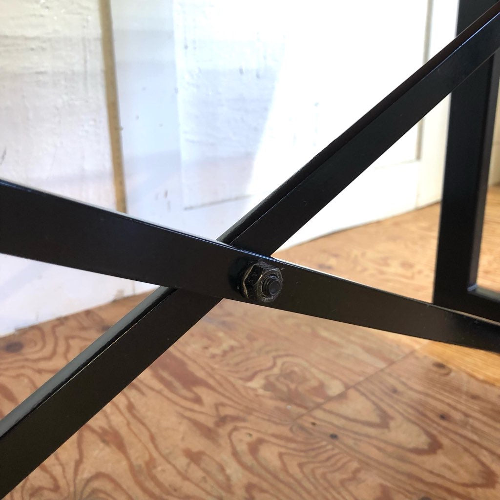 ダイニングテーブル オーク無垢材 鉄脚 中古 幅160cm