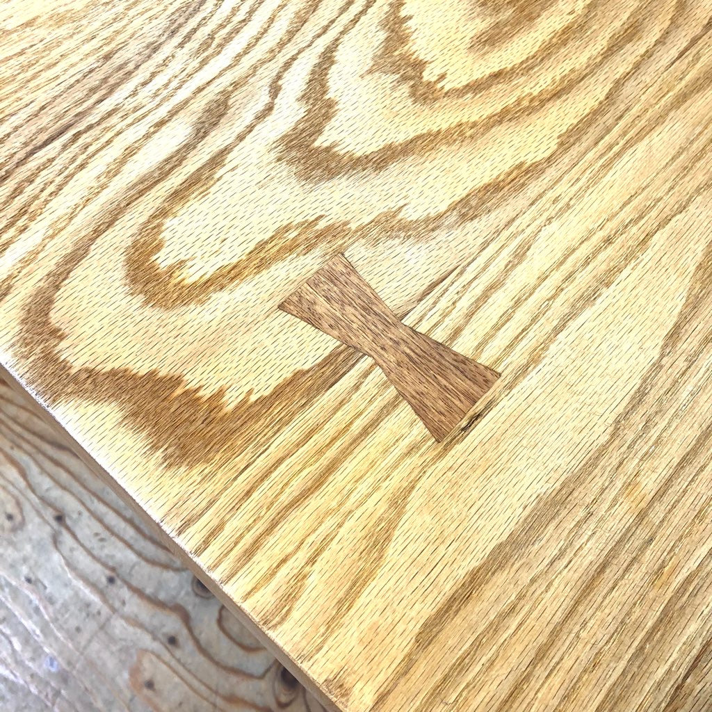 ダイニングテーブル オーク無垢材 鉄脚 中古 幅160cm