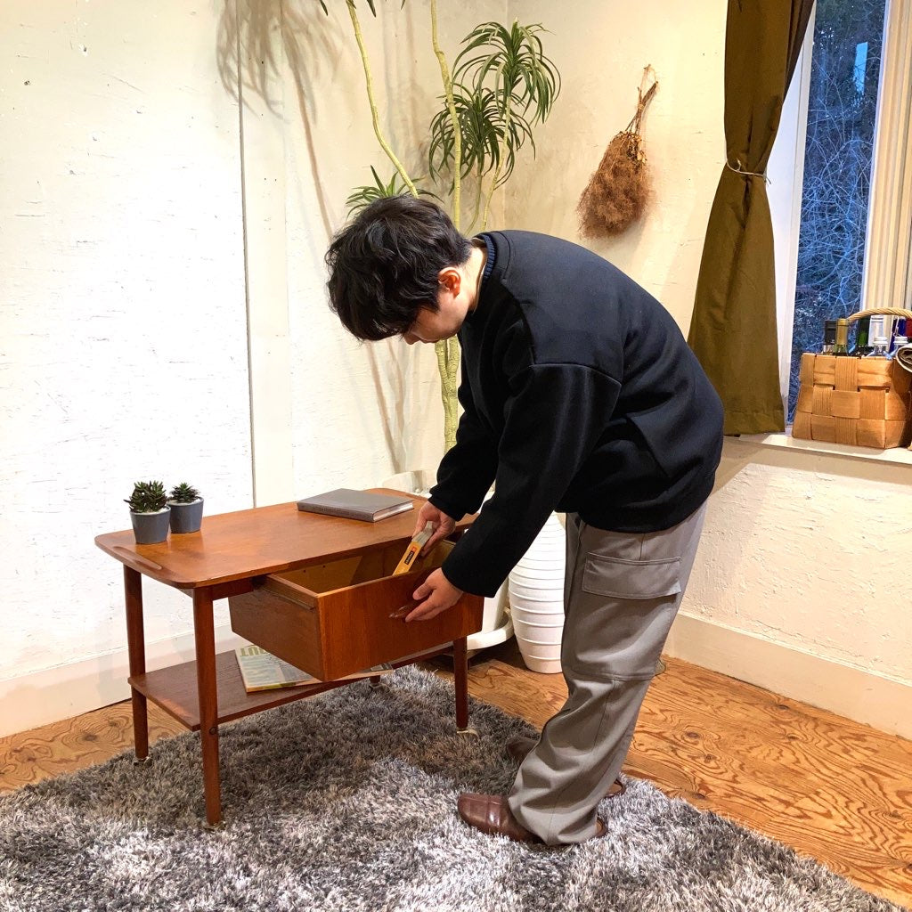 ソーイングテーブル サイドテーブル チーク材 北欧 ヴィンテージ