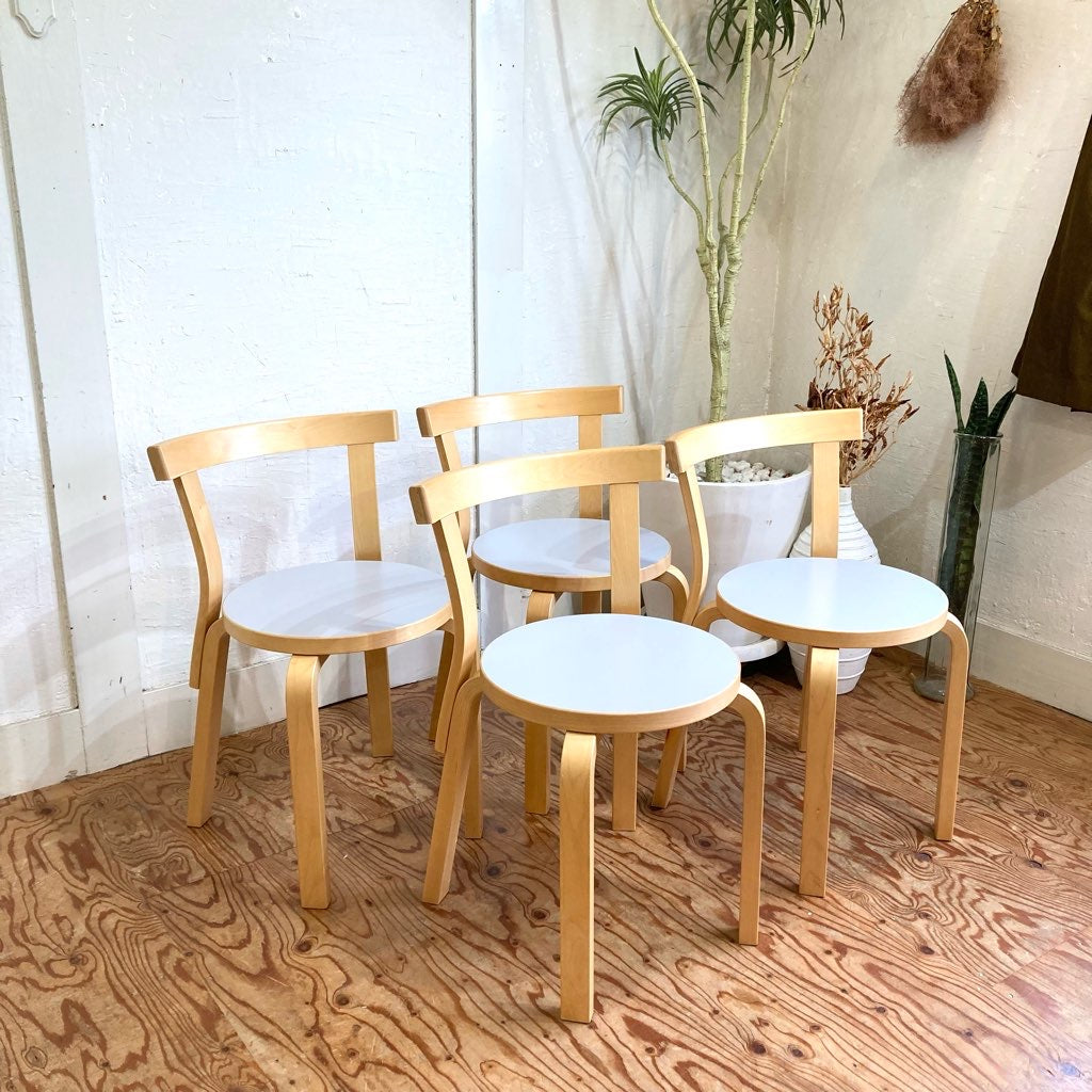 アルテック / artek 68チェア ラミネート バーチ材 アルヴァ・アアルト 中古