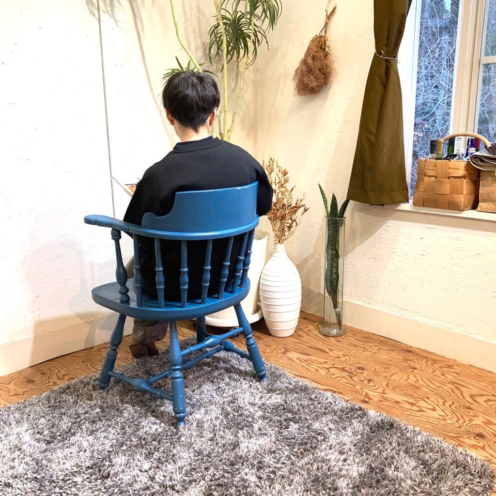 ブルーペイント ウィンザーチェア キャプテンチェア シャビーシック ヴィンテージ