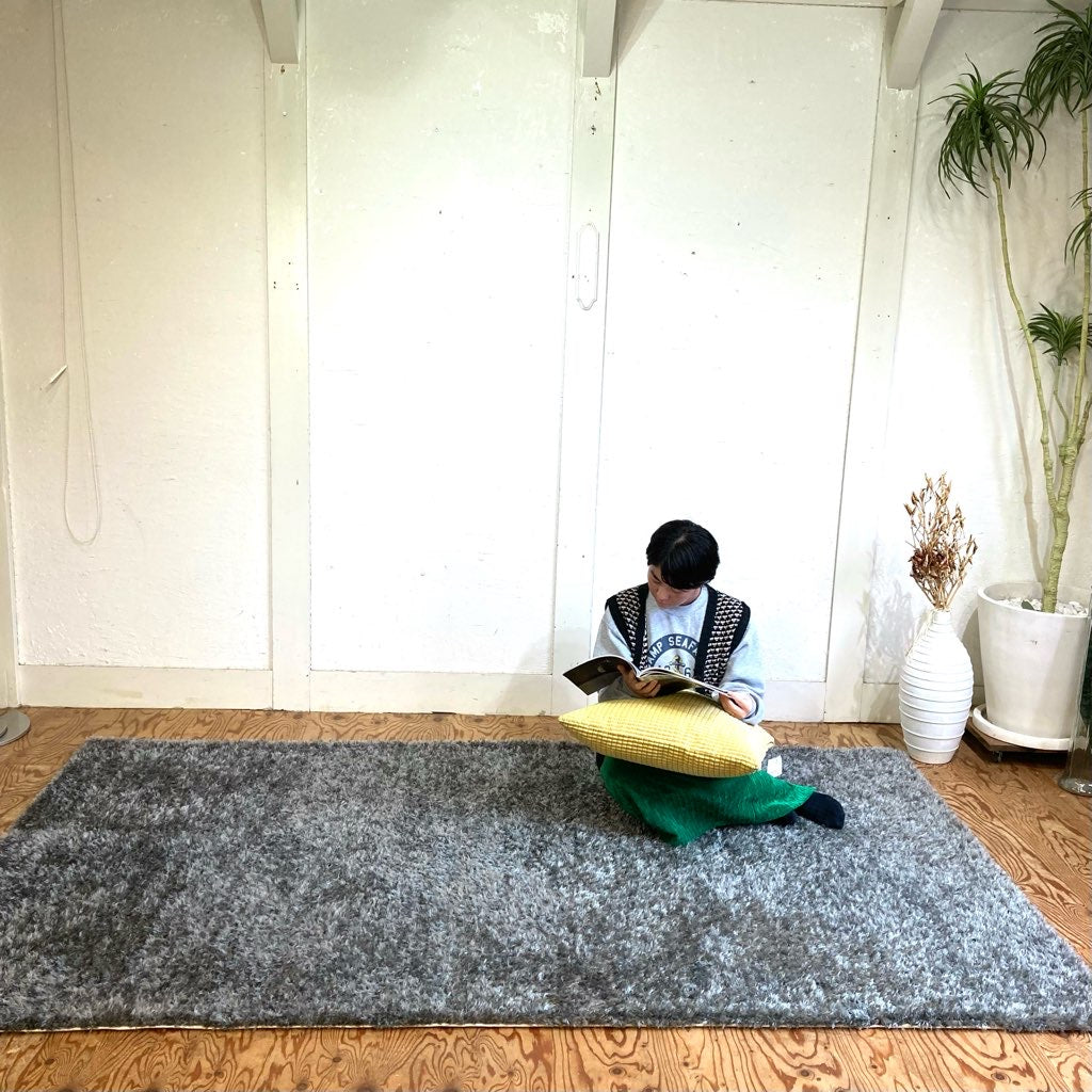 フクラ / HUKLA マルチシャギーラグ ライトグレー 展示品