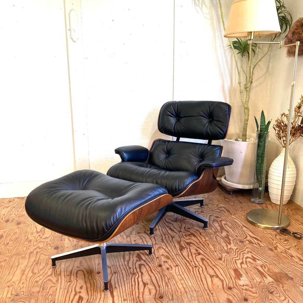 イームズ ラウンジチェア&オットマン Herman Miller ハーマンミラー チャールズ&レイ・イームズ 80年代 中古