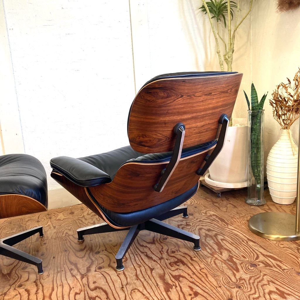 イームズ ラウンジチェア&オットマン Herman Miller ハーマンミラー チャールズ&レイ・イームズ 80年代 中古