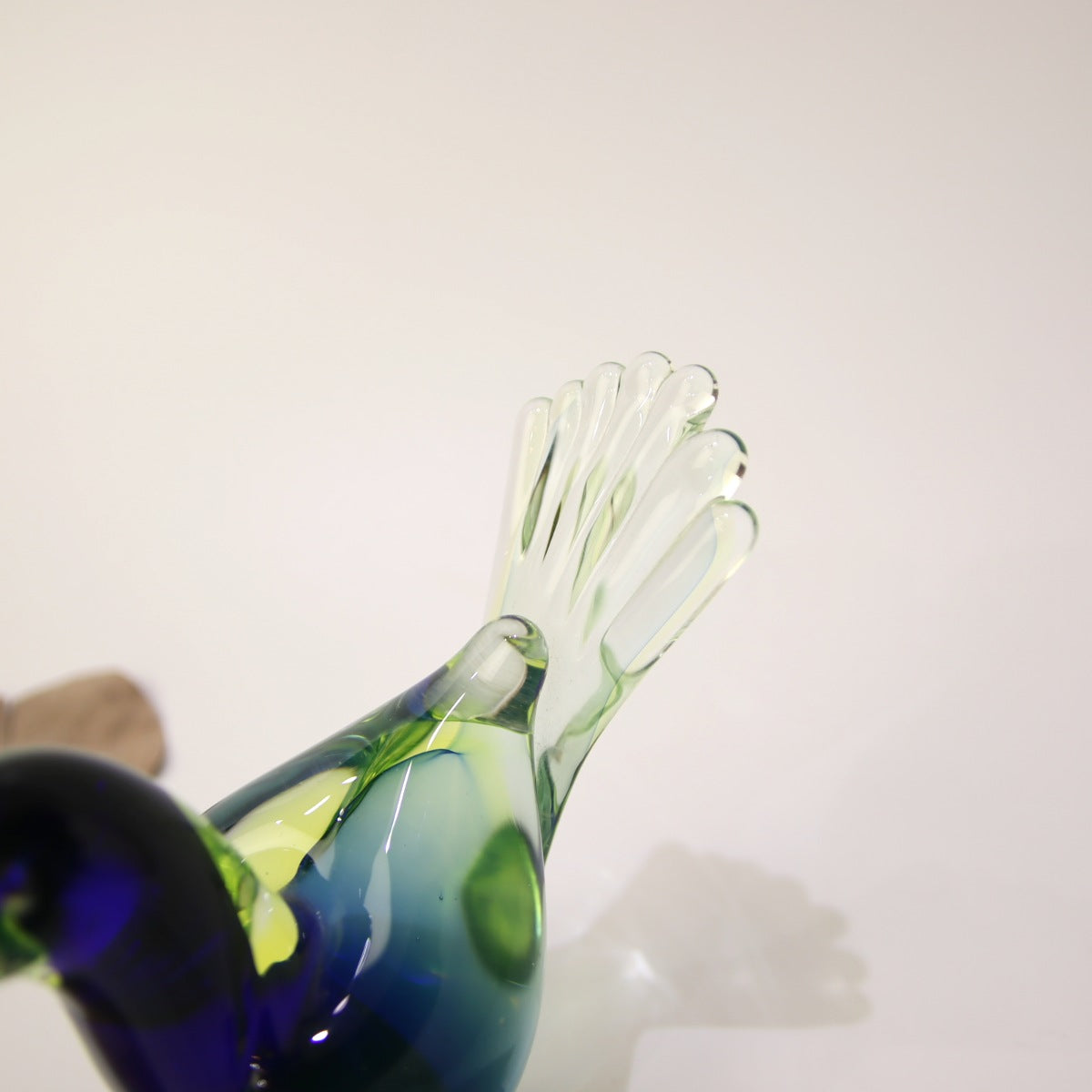 ウランガラス バード 小鳥 光るガラス 置物 ヴィンテージ