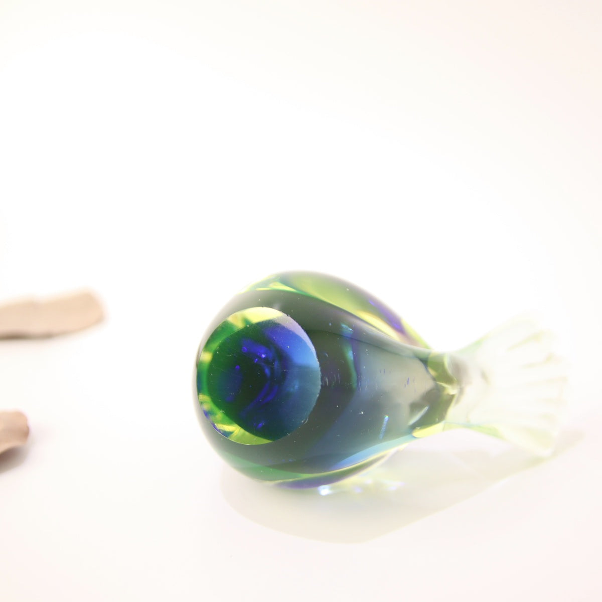 ウランガラス バード 小鳥 光るガラス 置物 ヴィンテージ