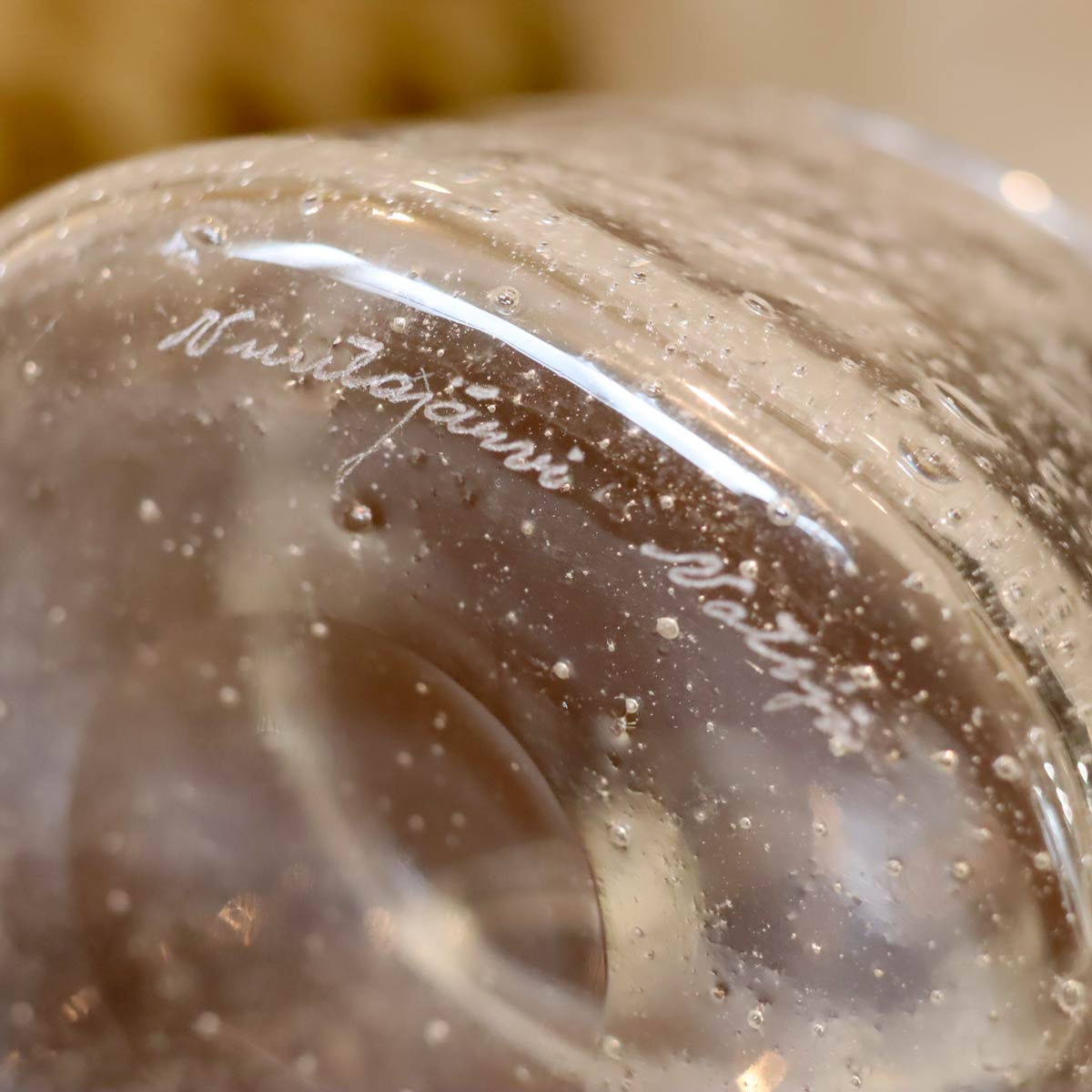 アラビア / ARABIA ヌータヤルヴィ ガラス器 気泡花器 ヴィンテージ