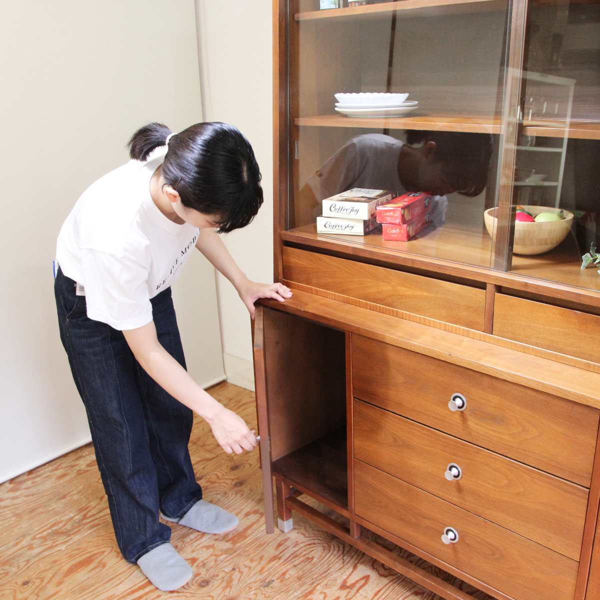 スタンレー社 / STANLY カップボード  飾り棚 ミッドセンチュリー  アメリカンヴィンテージ