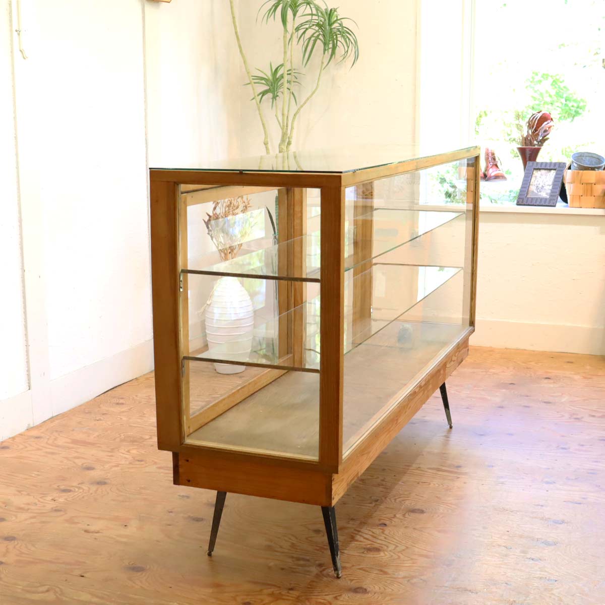 ガラスショーケース パンケース 陳列棚 ディスプレイケース ヴィンテージ