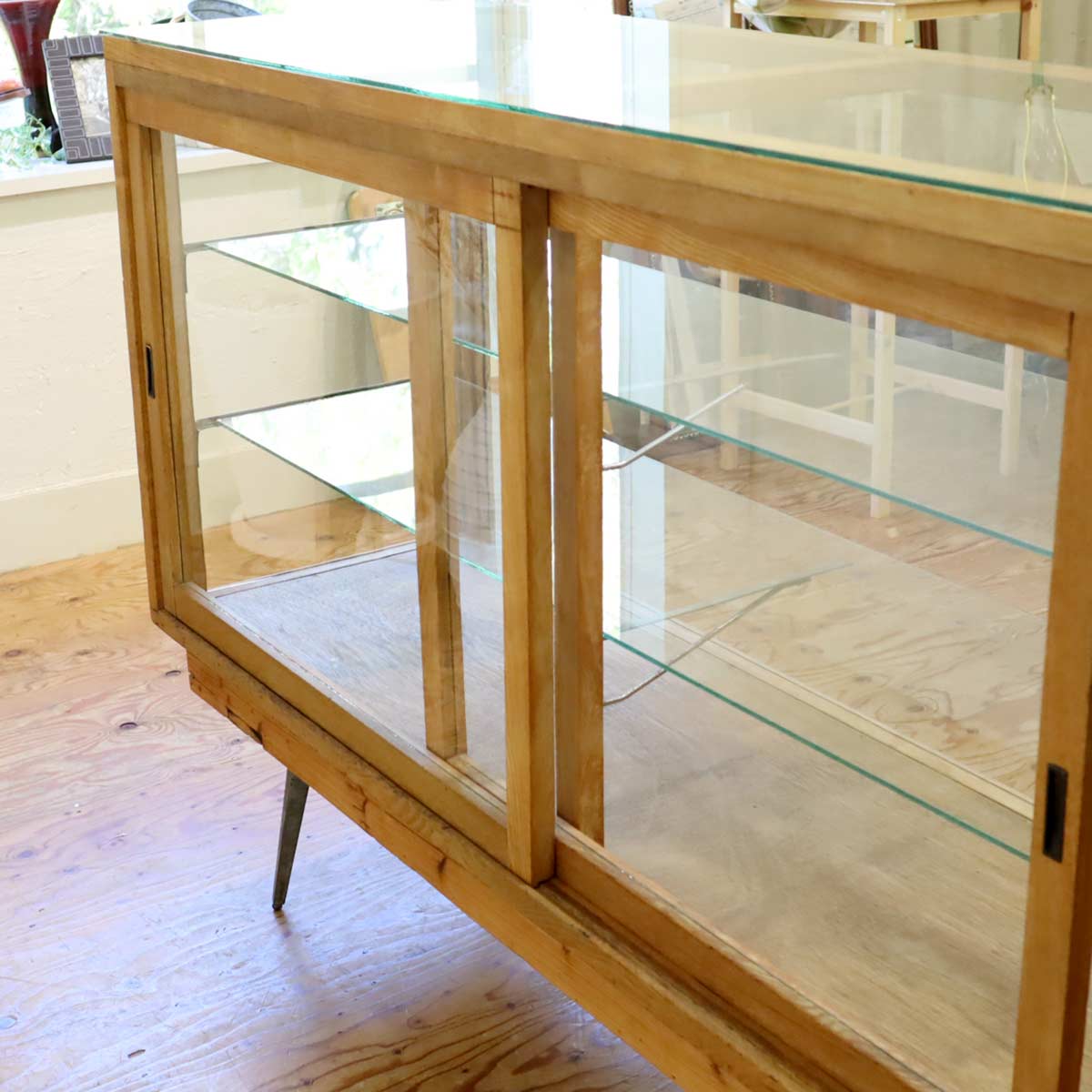 ガラスショーケース パンケース 陳列棚 ディスプレイケース ヴィンテージ