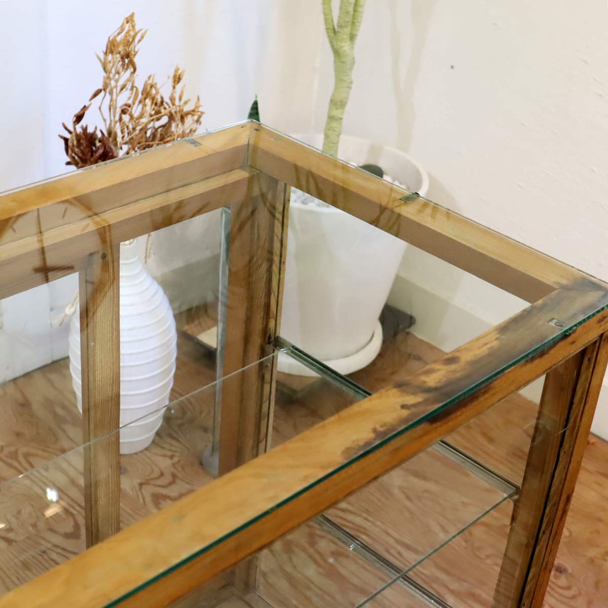 ガラスショーケース パンケース 陳列棚 ディスプレイケース ヴィンテージ