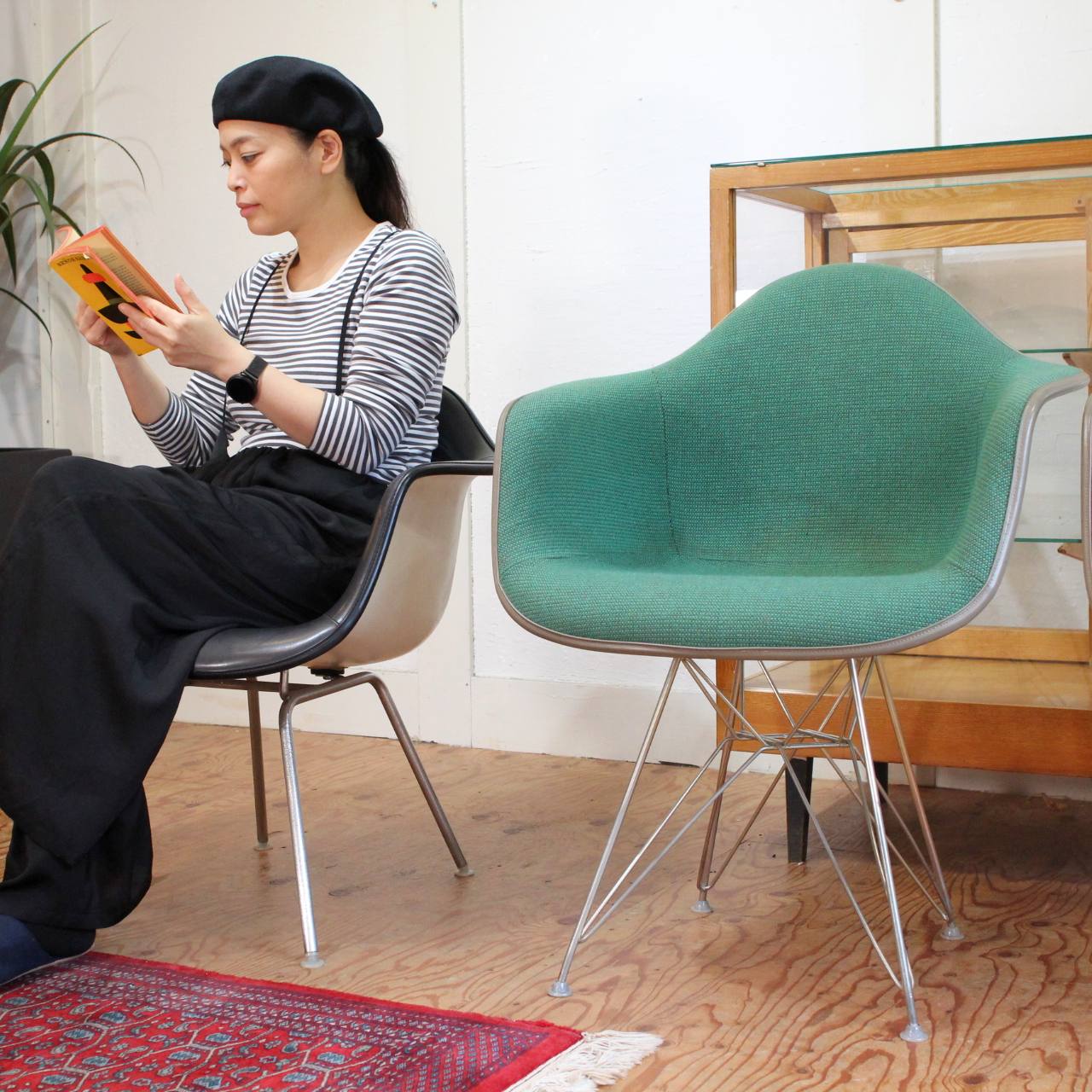 ハーマンミラー/HermanMiller アームシェルチェア グリーン チャールズ&レイ・イームズ