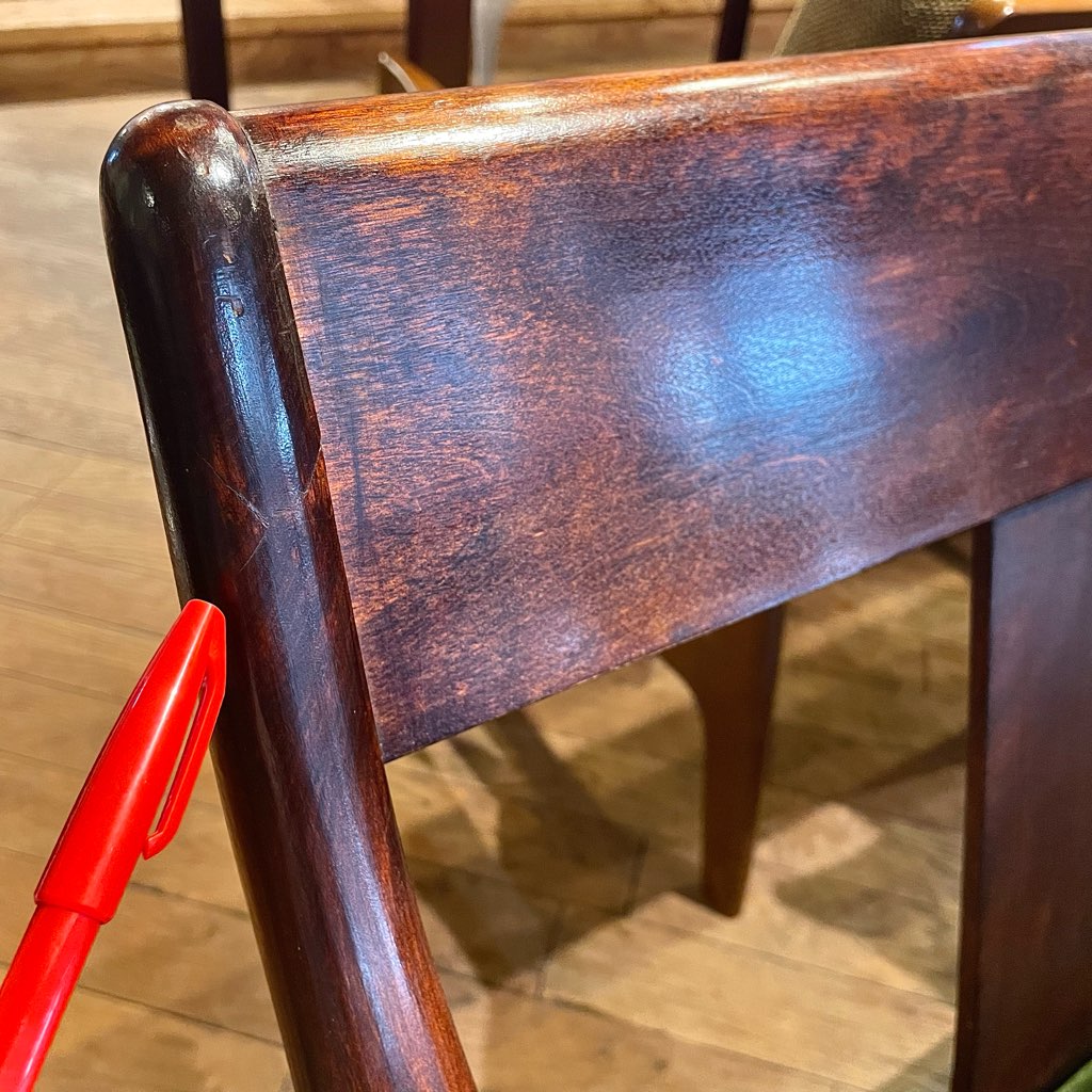 松本民芸家具 3人掛け ソファ #77型 曲肘 布張 グリーン ヴィンテージ