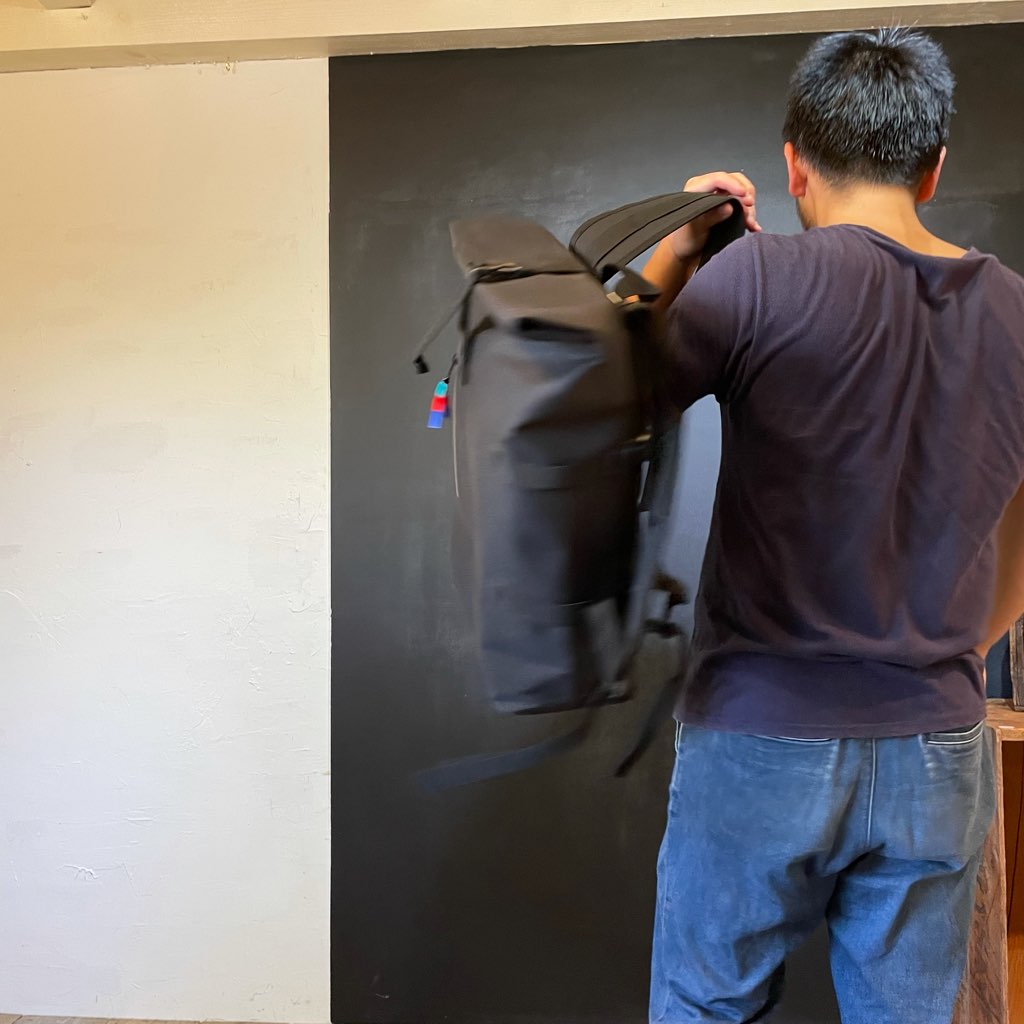 【新品】ゴットバッグ / GOTBAG ロールトップバックパック / Roll top backpack リュック ブラック SDGs サステナブル