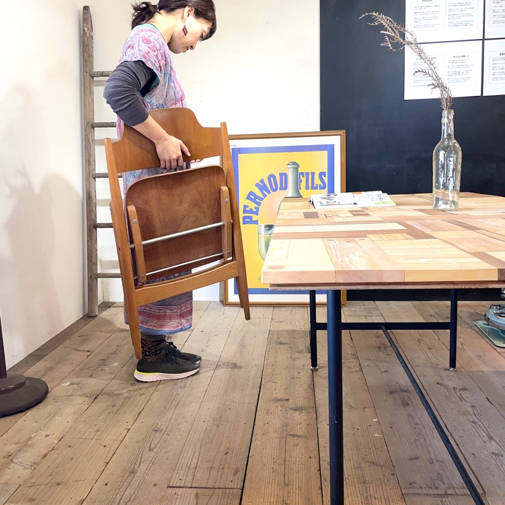 北欧 デンマーク製 ヴィンテージ フォールディングチェア 折りたたみチェア