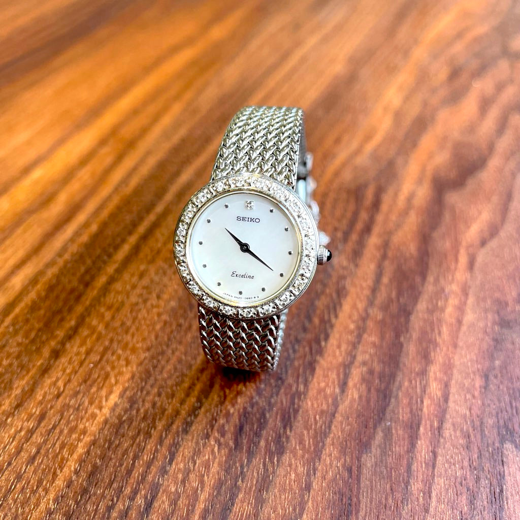 セイコー / SEIKO エクセリーヌ / Exceline 20Pダイヤ 【29】 レディース アンティーク腕時計 中古
