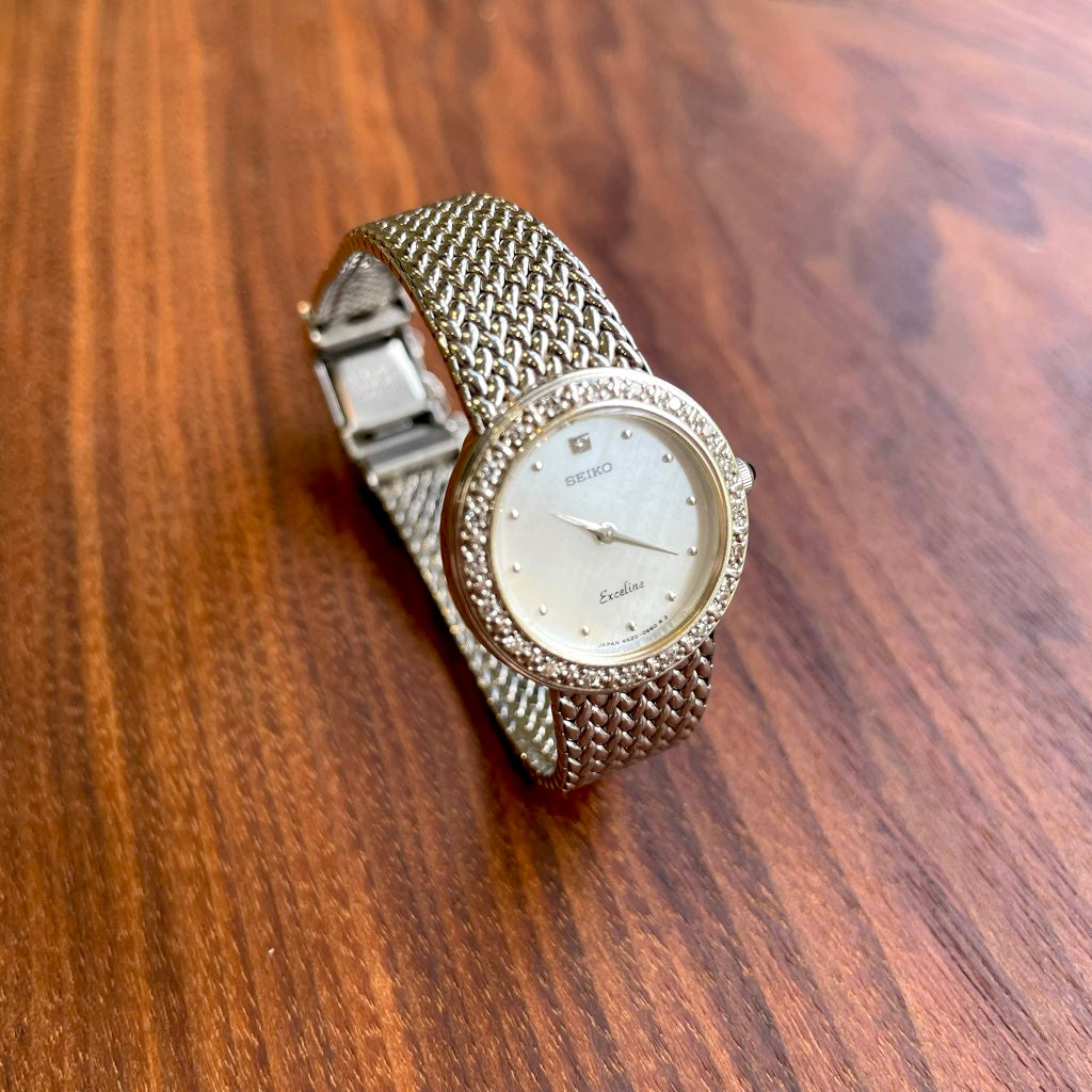 セイコー / SEIKO エクセリーヌ / Exceline 20Pダイヤ 【29】 レディース アンティーク腕時計 中古