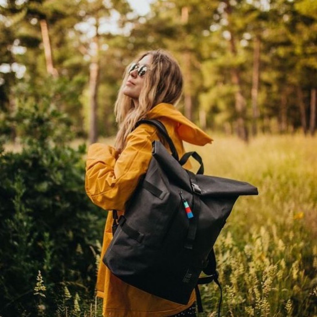 【新品】ゴットバッグ / GOTBAG ロールトップバックパック / Roll top backpack リュック ブラック SDGs サステナブル