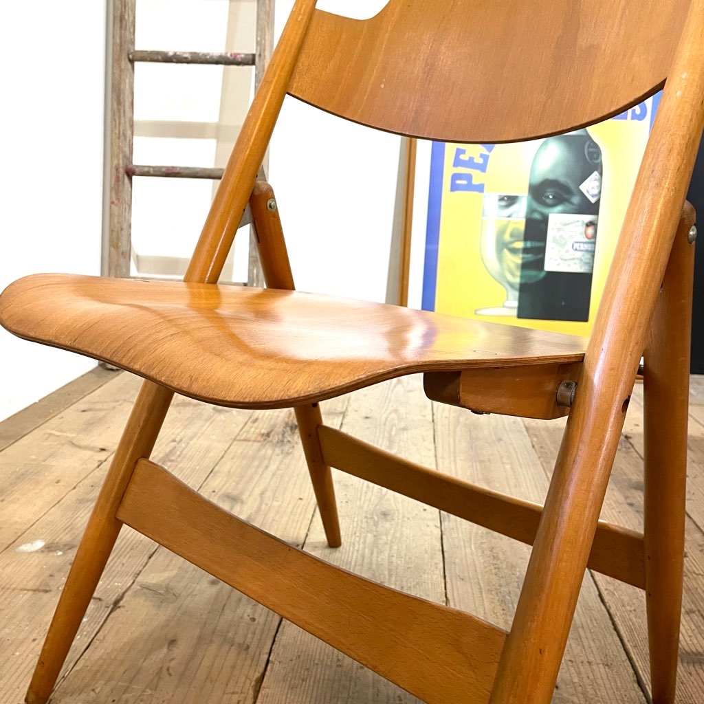 北欧 デンマーク製 ヴィンテージ フォールディングチェア 折りたたみチェア
