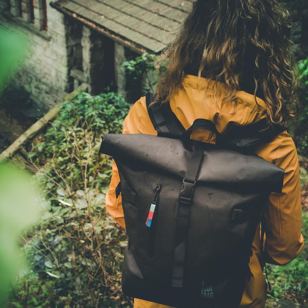 【新品】ゴットバッグ / GOTBAG ロールトップバックパック / Roll top backpack リュック ブラック SDGs サステナブル
