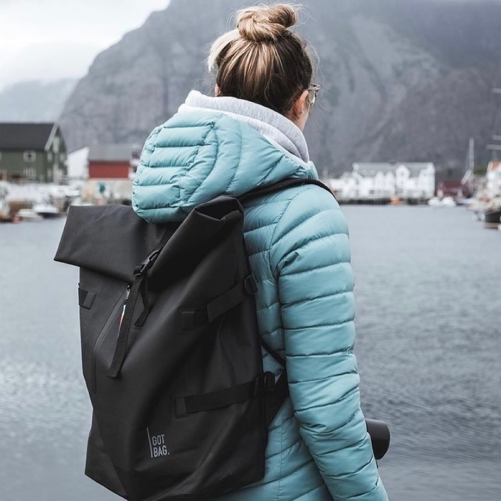 【新品】ゴットバッグ / GOTBAG ロールトップバックパック / Roll top backpack リュック ブラック SDGs サステナブル