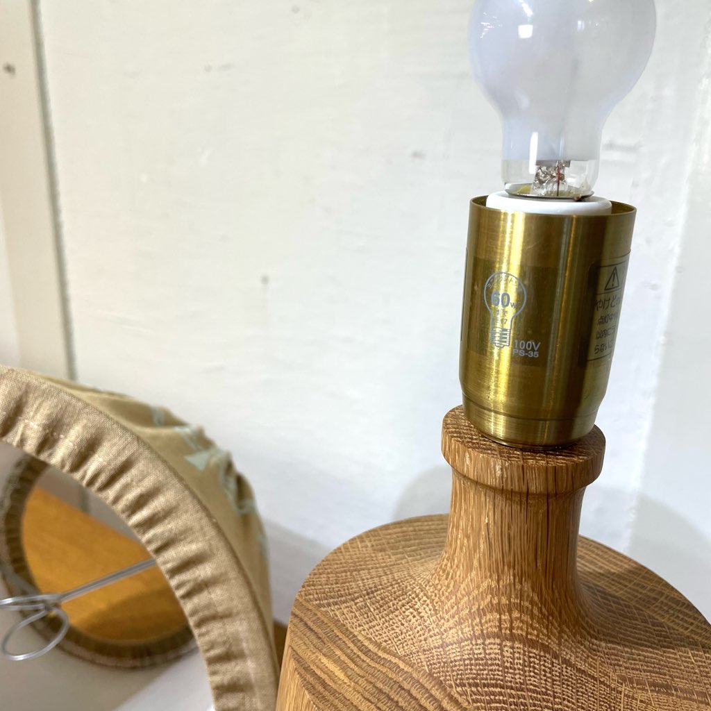 ミナ ペルホネン×フレイム / mina perhonen×flame ビスキュイ / biscuit テーブルランプ ringo / khakiランプシェード