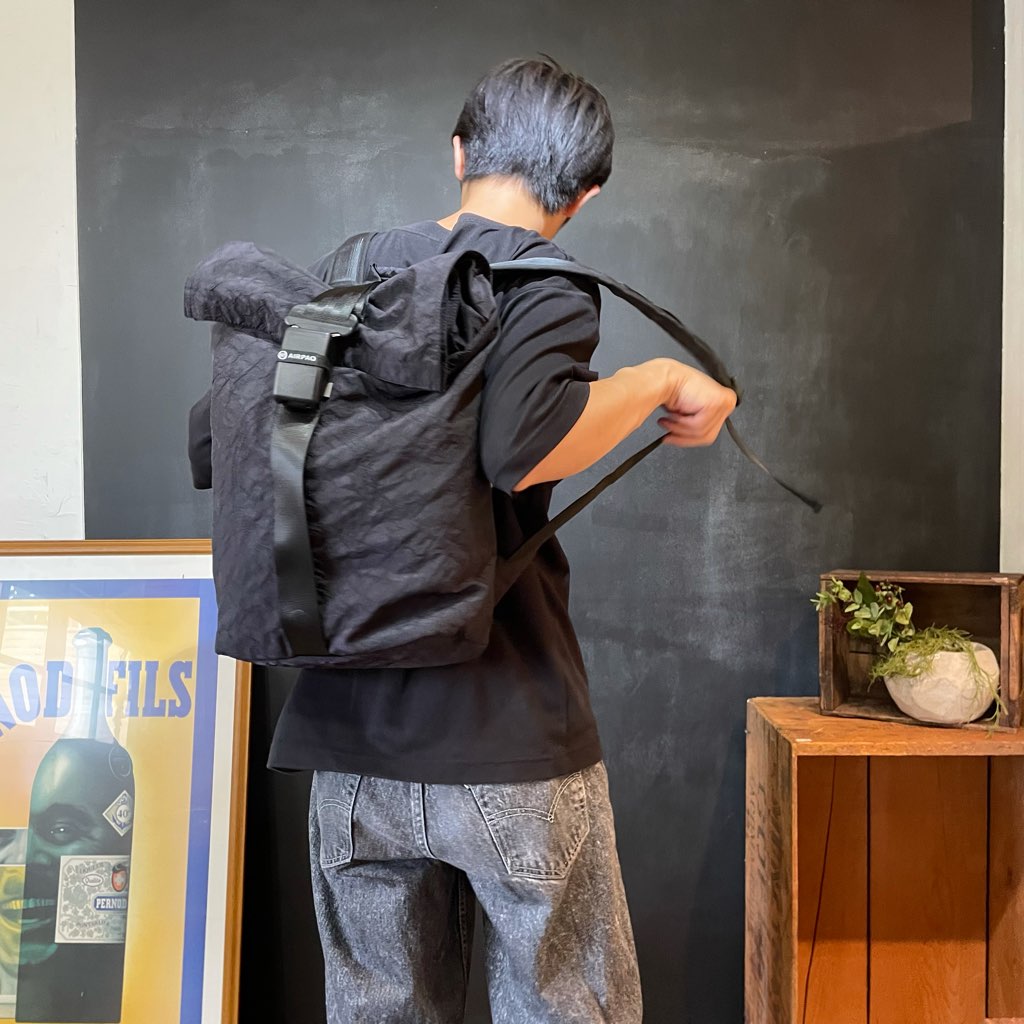 【新品】エアパック / AIR PAQ バックパック ブラック SDGs サスティナブル リュック