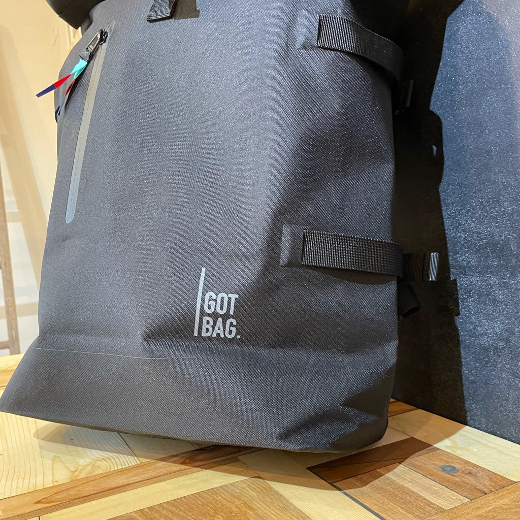 【新品】ゴットバッグ / GOTBAG ロールトップバックパック / Roll top backpack リュック ブラック SDGs サステナブル