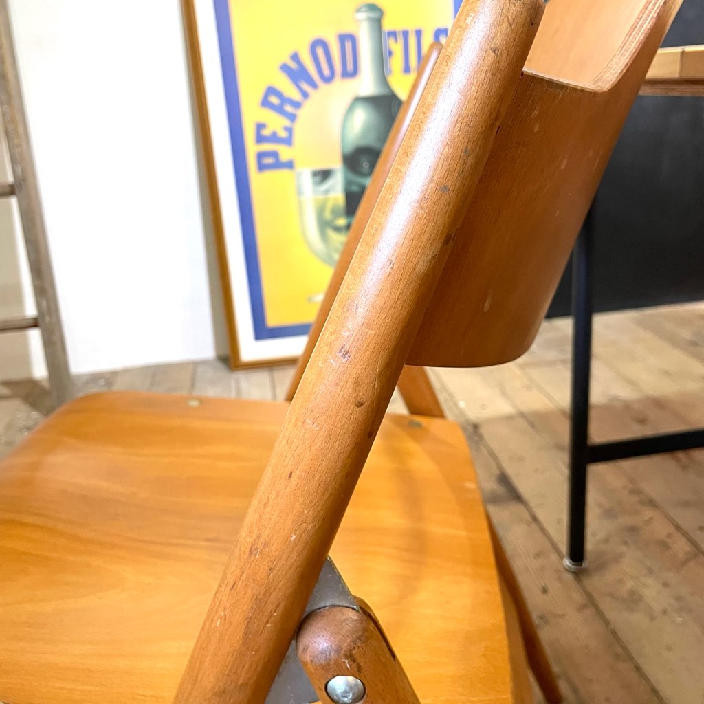 北欧 デンマーク製 ヴィンテージ フォールディングチェア 折りたたみチェア