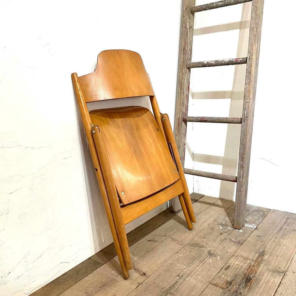 北欧 デンマーク製 ヴィンテージ フォールディングチェア 折りたたみチェア