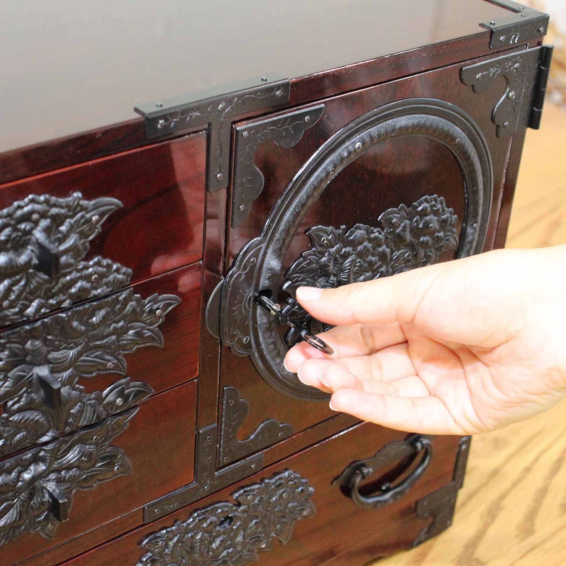 門間屋 仙台箪笥 小箪笥 弐番 木地呂塗り 民芸 中古