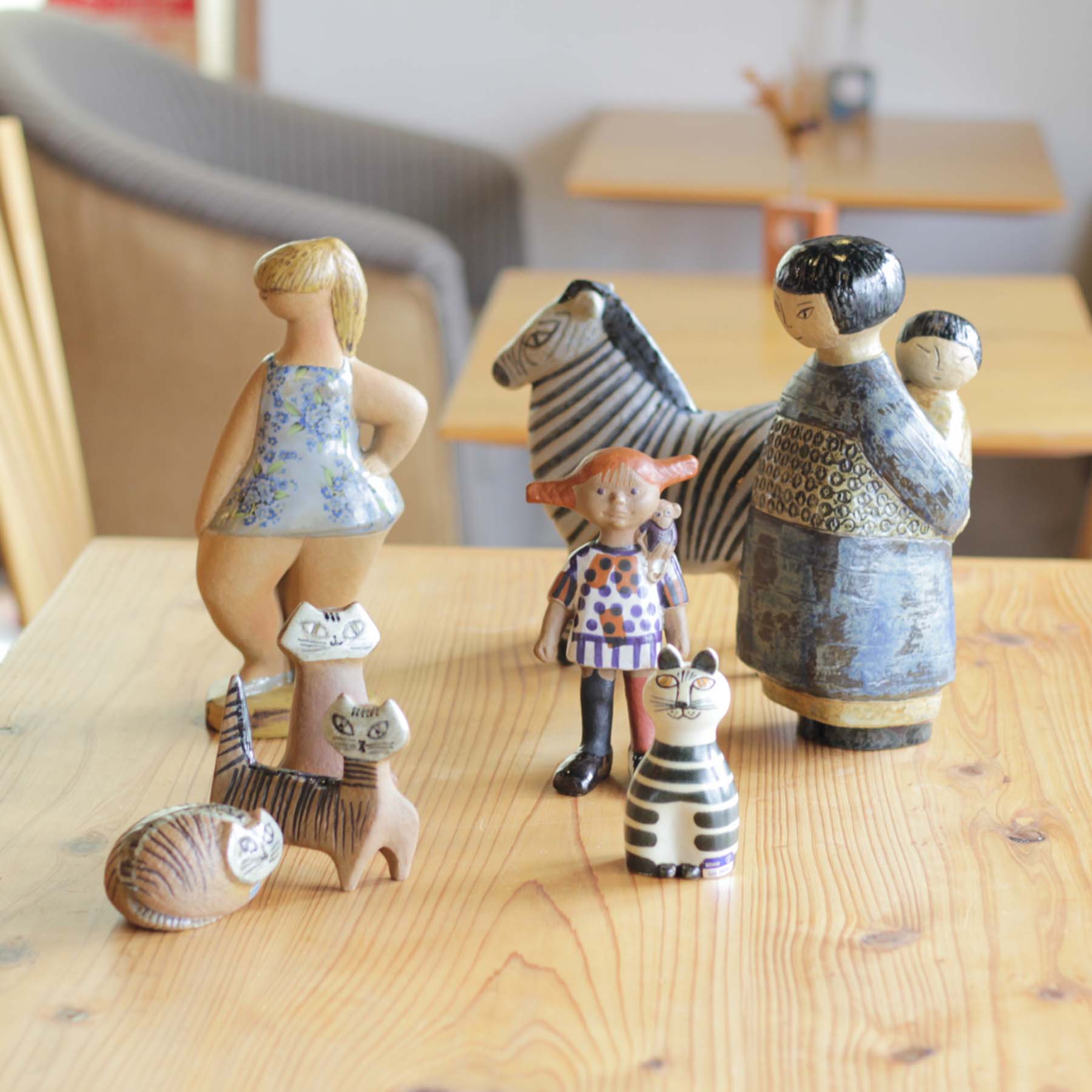 グスタフスベリ Stora Zoo Zebra シマウマ リサ・ラーソン オブジェ 陶器 ヴィンテージ