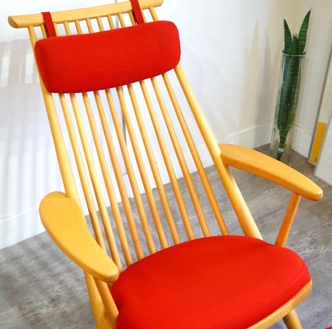 柏木工 シビル / CIVIL イージーチェア&オットマン 中古 レッド 赤