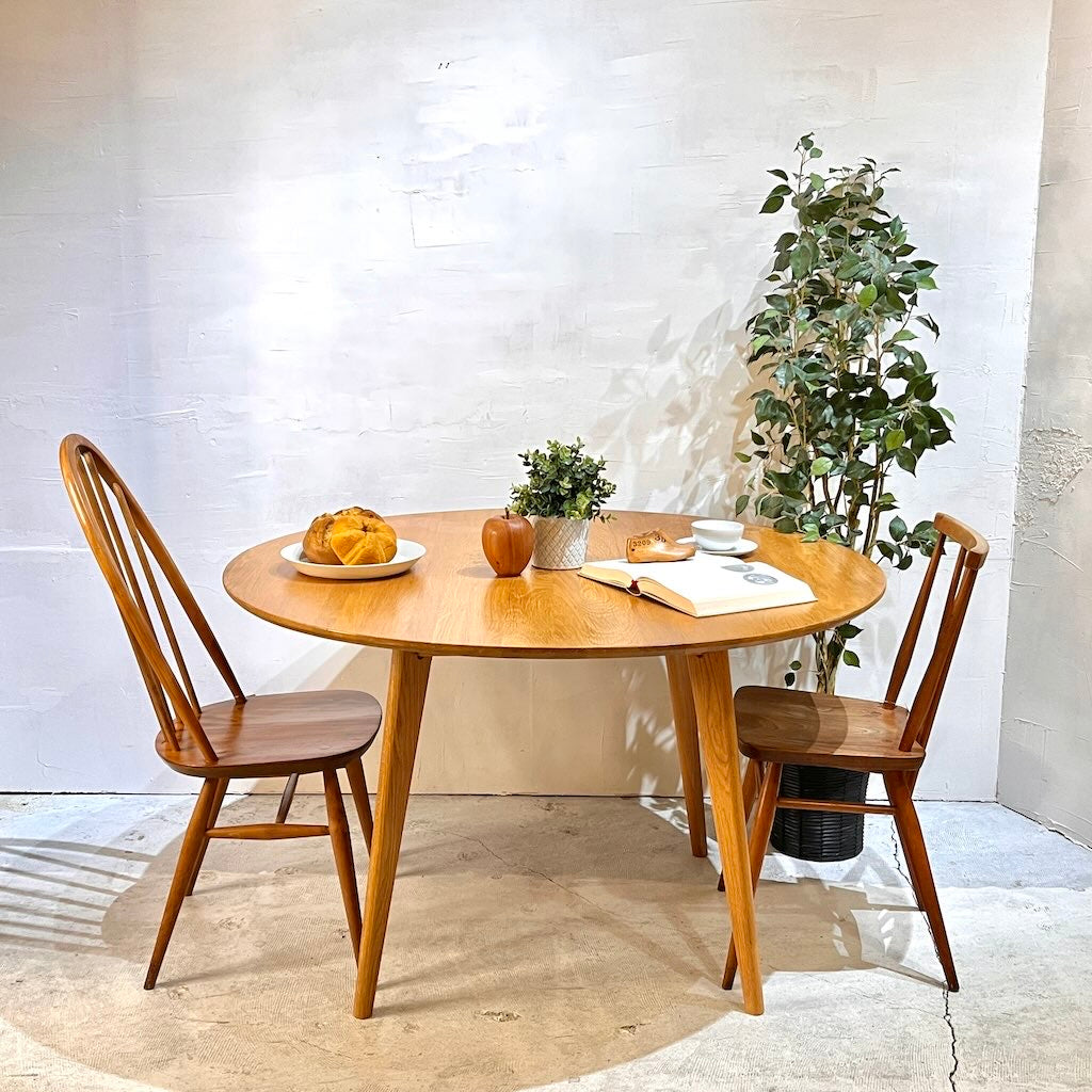 大川家具 リバー / RIVER-TABLE120 オーク材 ラウンドダイニングテーブル 120㎝