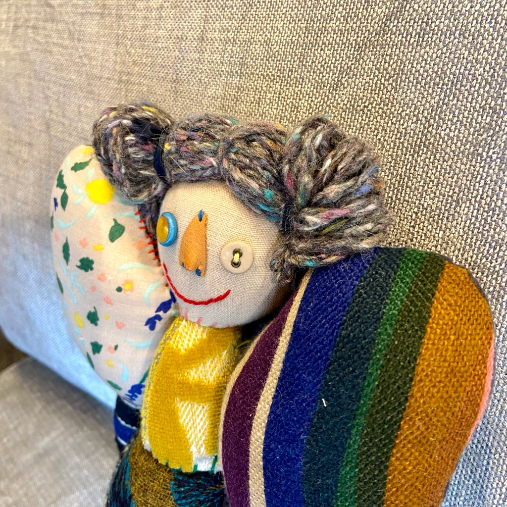 ミナペルホネン / mina perhonen patchちゃん ぬいぐるみ 人形 中古