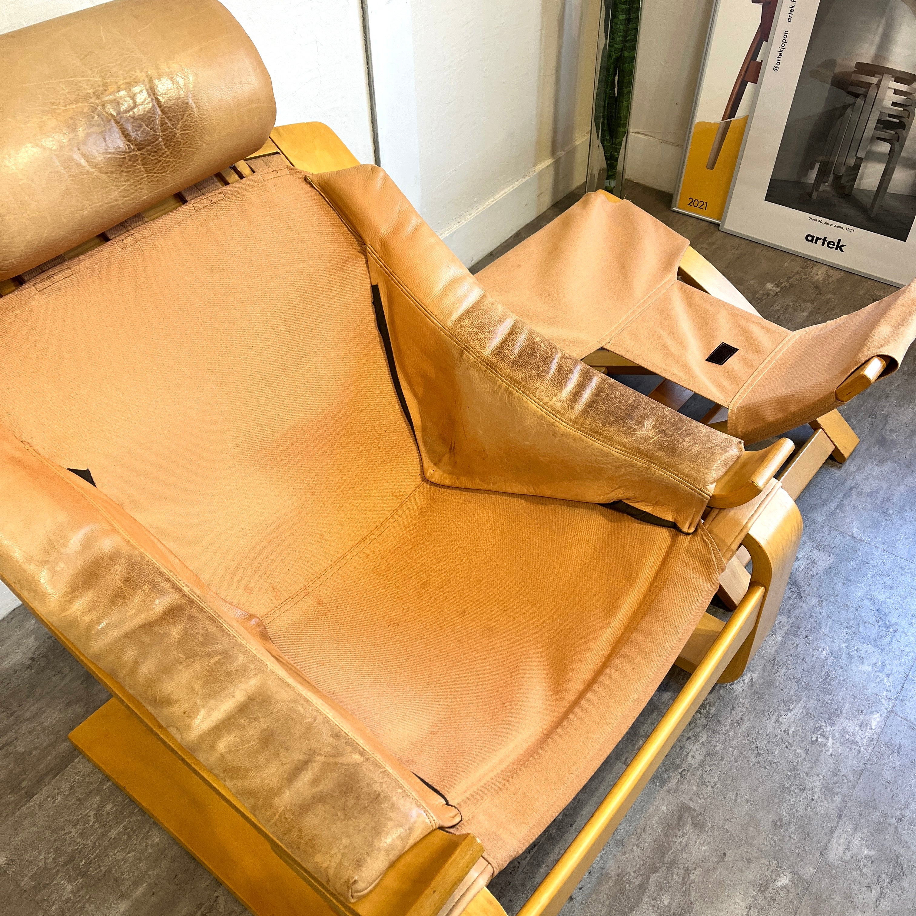 Nelo Mobel クローケン ラウンジチェア＆オットマン 本革 スウェーデン - Restyle