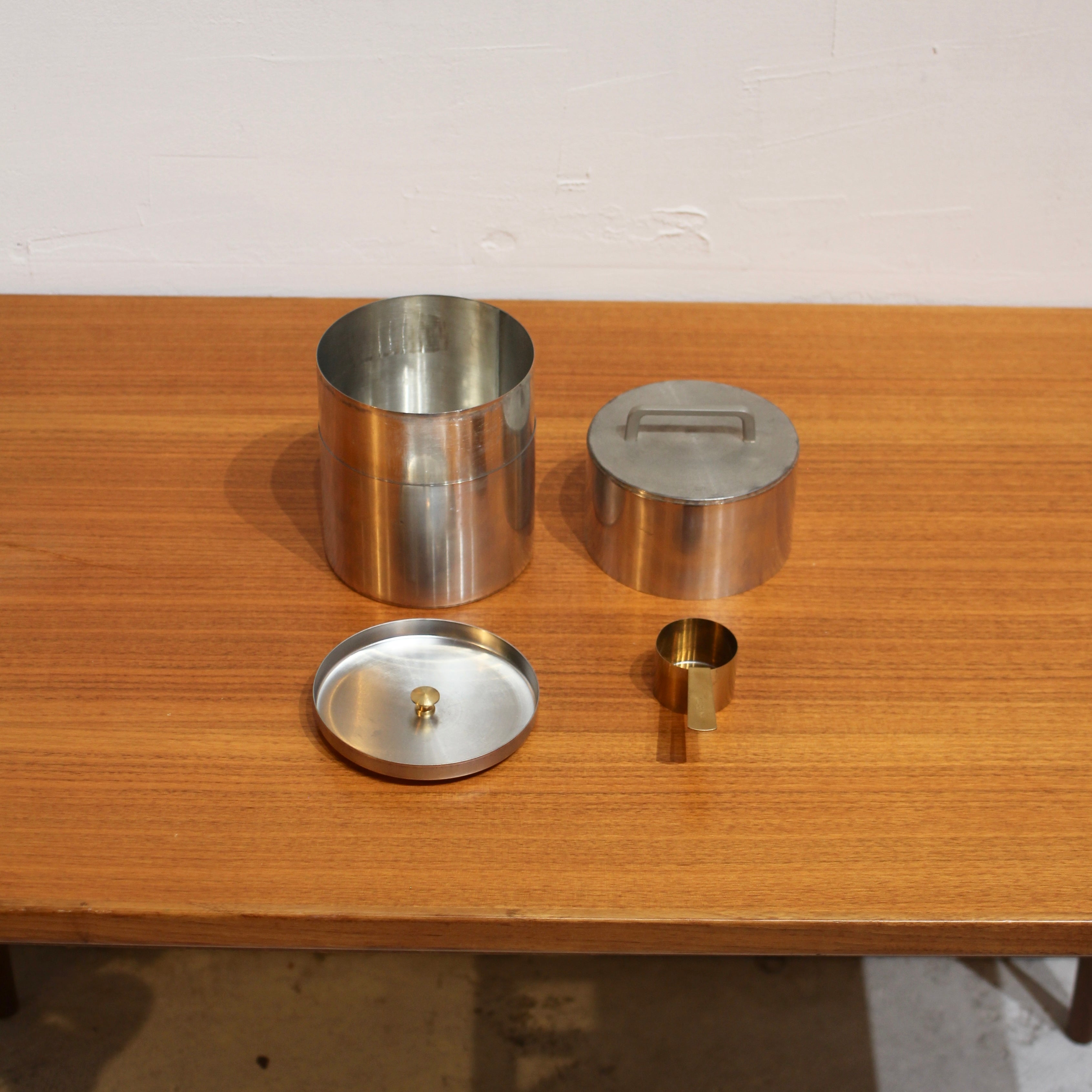 開花堂 ブリキコーヒー缶 大 中古