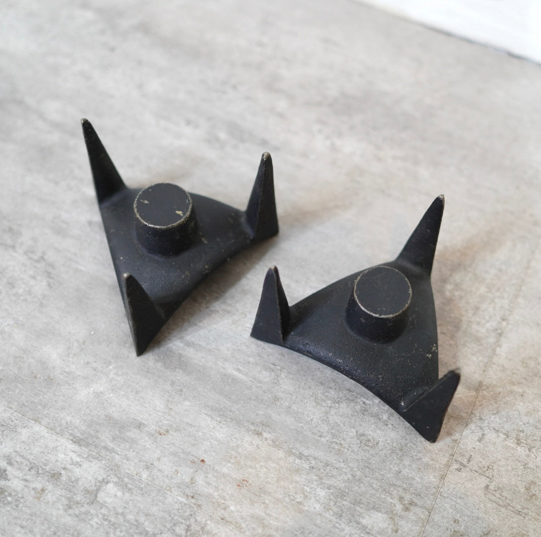 ダンスク / DANSK アイアン キャンドルホルダー 三角 ヴィンテージ 中古