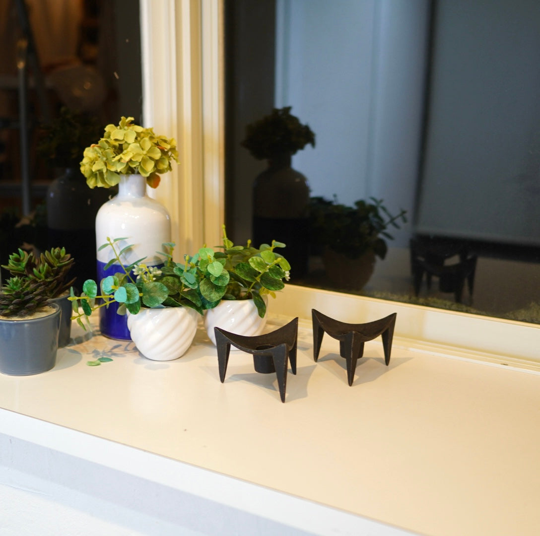 ダンスク / DANSK アイアン キャンドルホルダー 三角 ヴィンテージ 中古