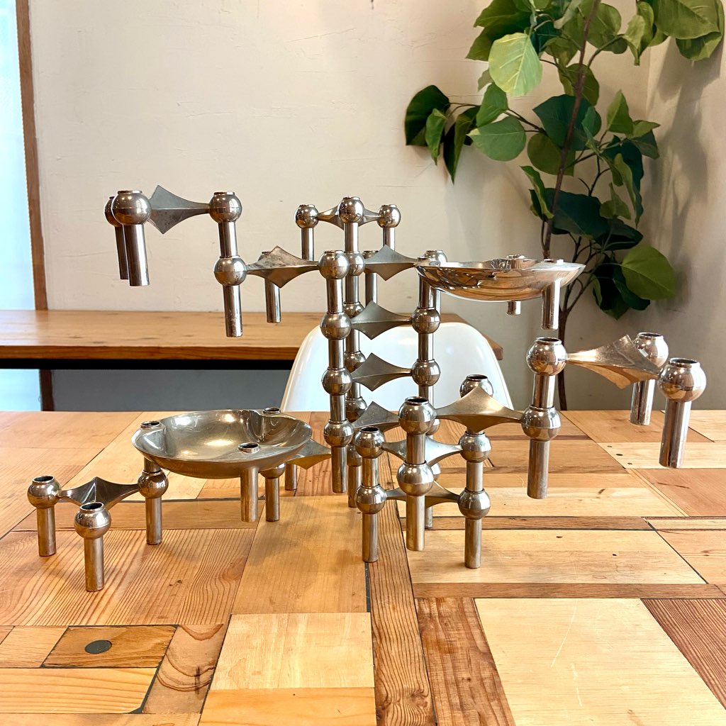 ストッフナゲル / STOFF Nagel キャンドルホルダー 13ピース 2トレー ヴェルナー・ストッフ ヴィンテージ