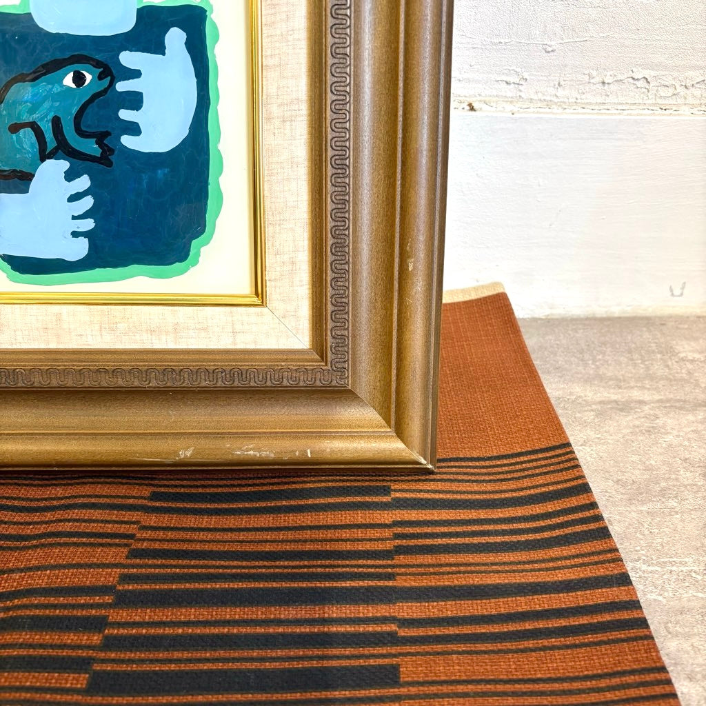 畦地梅太郎 ガラス絵 「地いかり」