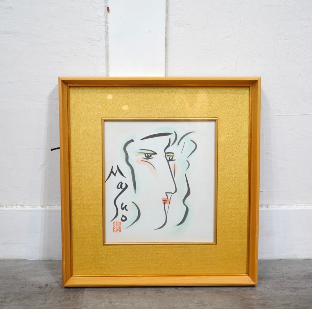 池田満寿夫 肉筆画 「女性画」