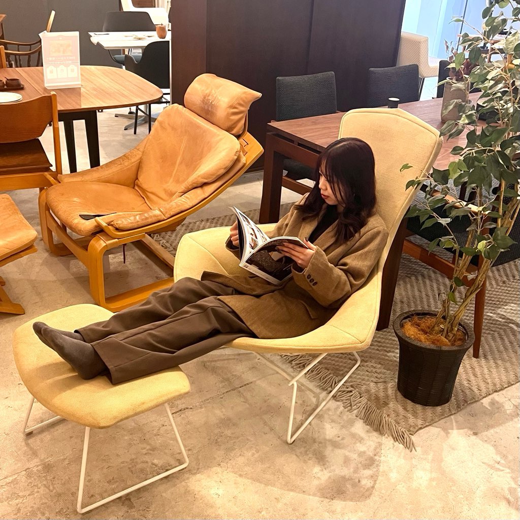 ノル / Knoll バードチェア＆オットマン/ Bird Chair ハイバックチェア