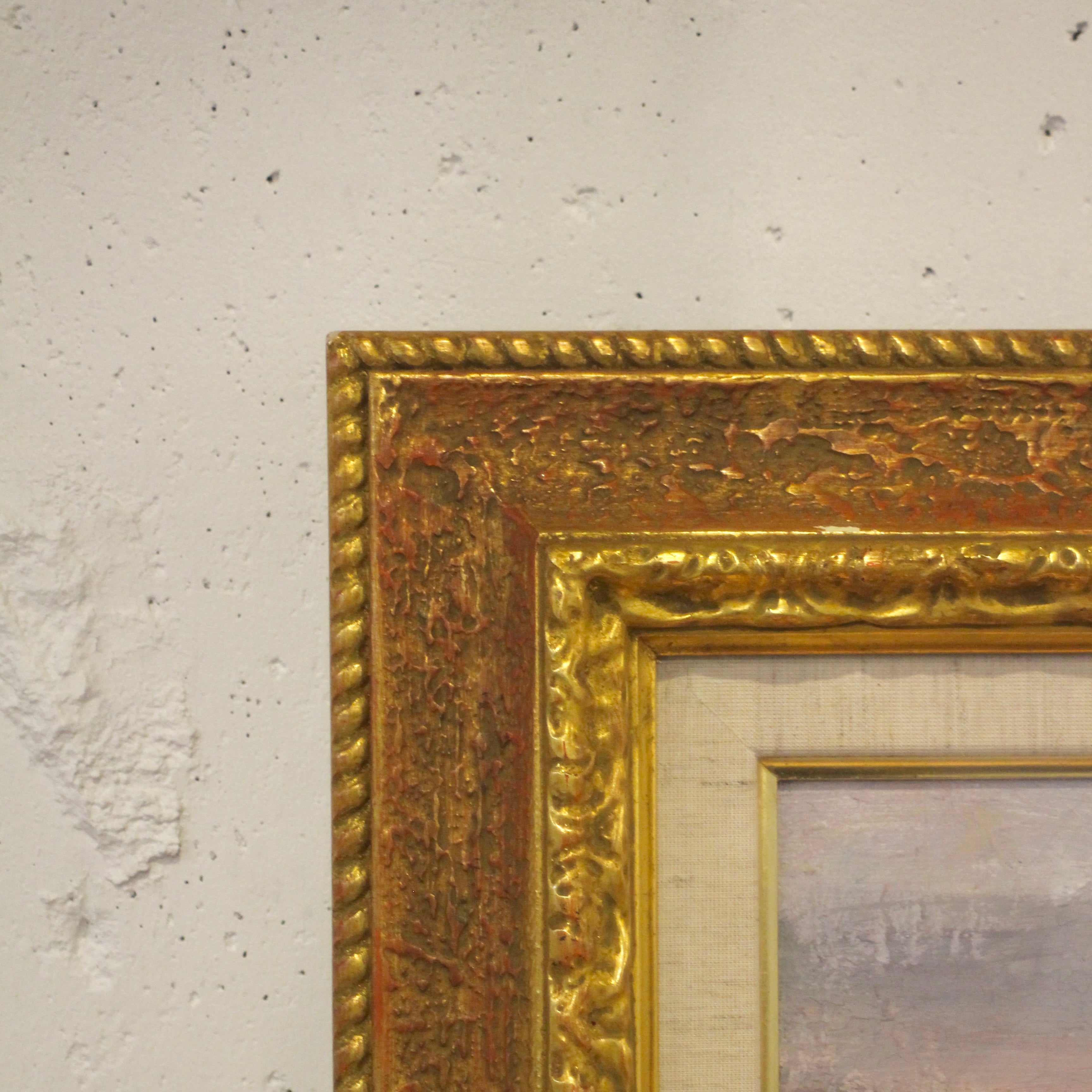 三宅輝夫「広場の朝」油彩画