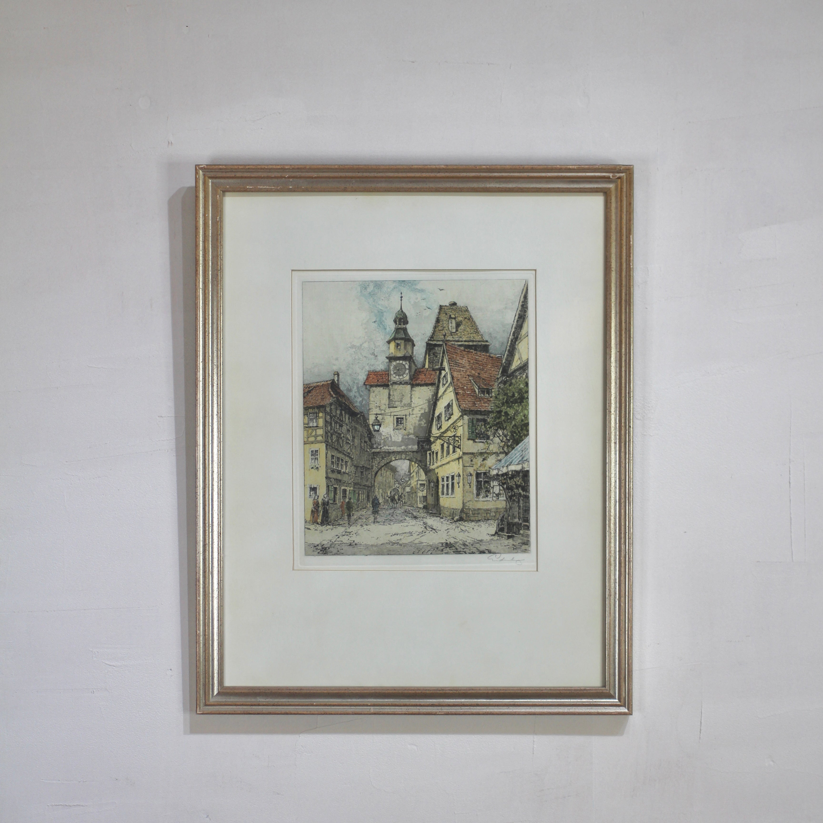 ヨーゼフ・アイデンベルガー 「ローテンブルク・オプ・デア・タウバー」/「Rothenburg ob der Tauber」銅版画