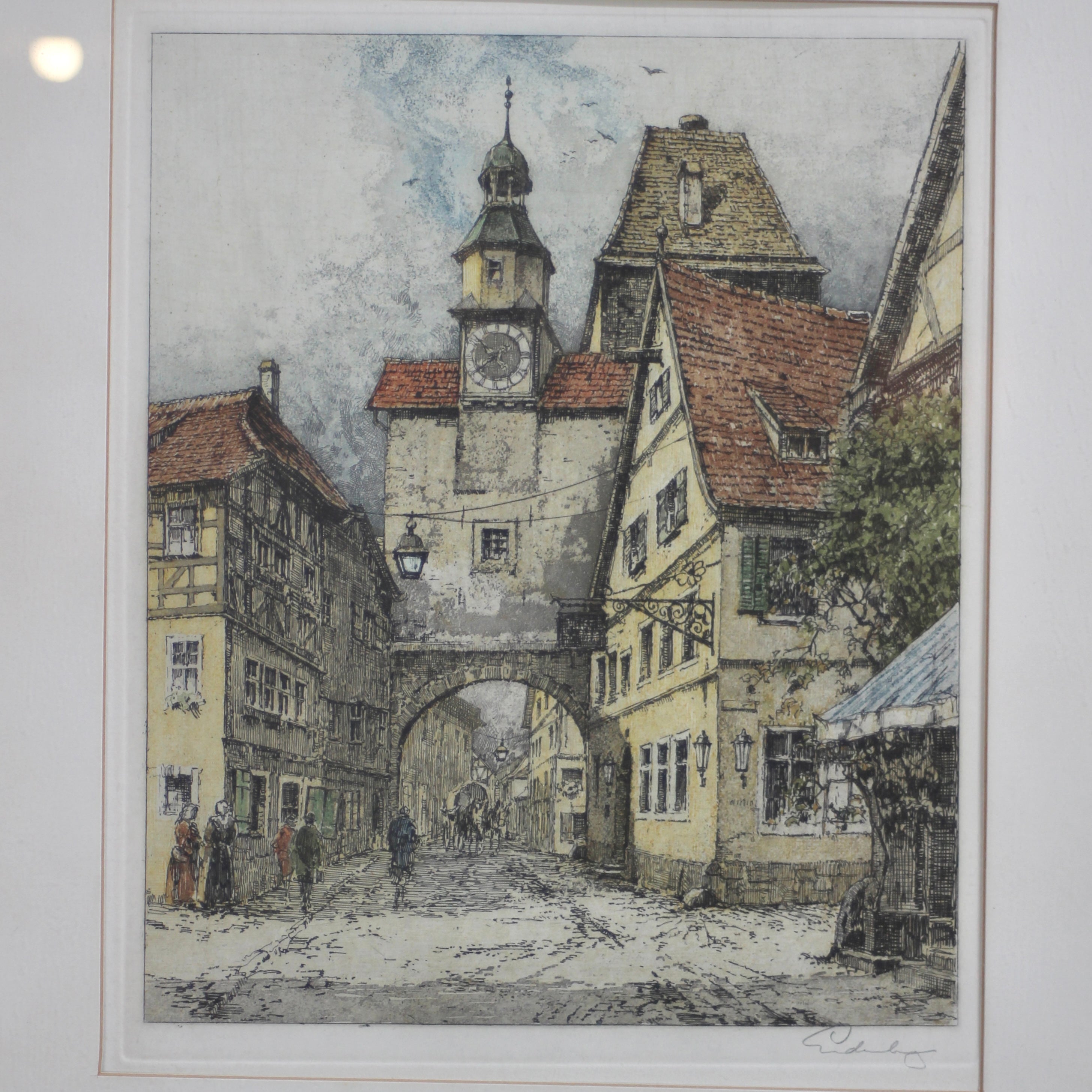 ヨーゼフ・アイデンベルガー 「ローテンブルク・オプ・デア・タウバー」/「Rothenburg ob der Tauber」銅版画