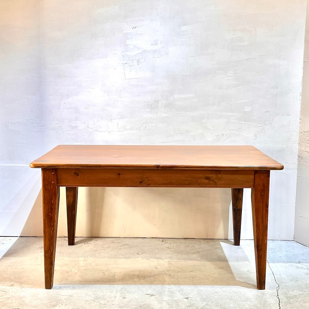 ヴィンテージ パイン材 ダイニングテーブル W150 中古 机 台 作業台 古