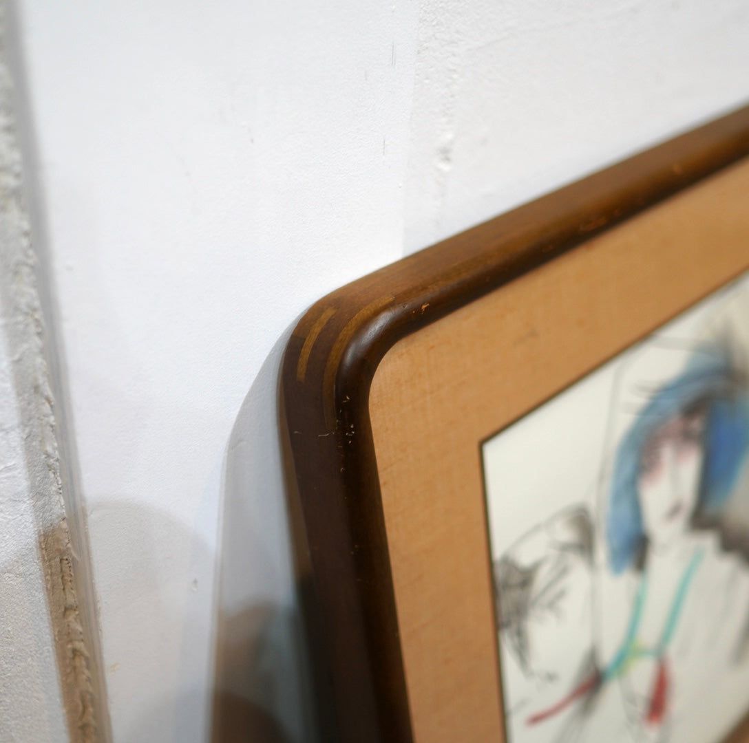 池田満寿夫 肉筆画 「男女」中古 日本画 絵 絵画 アート 美術 芸術