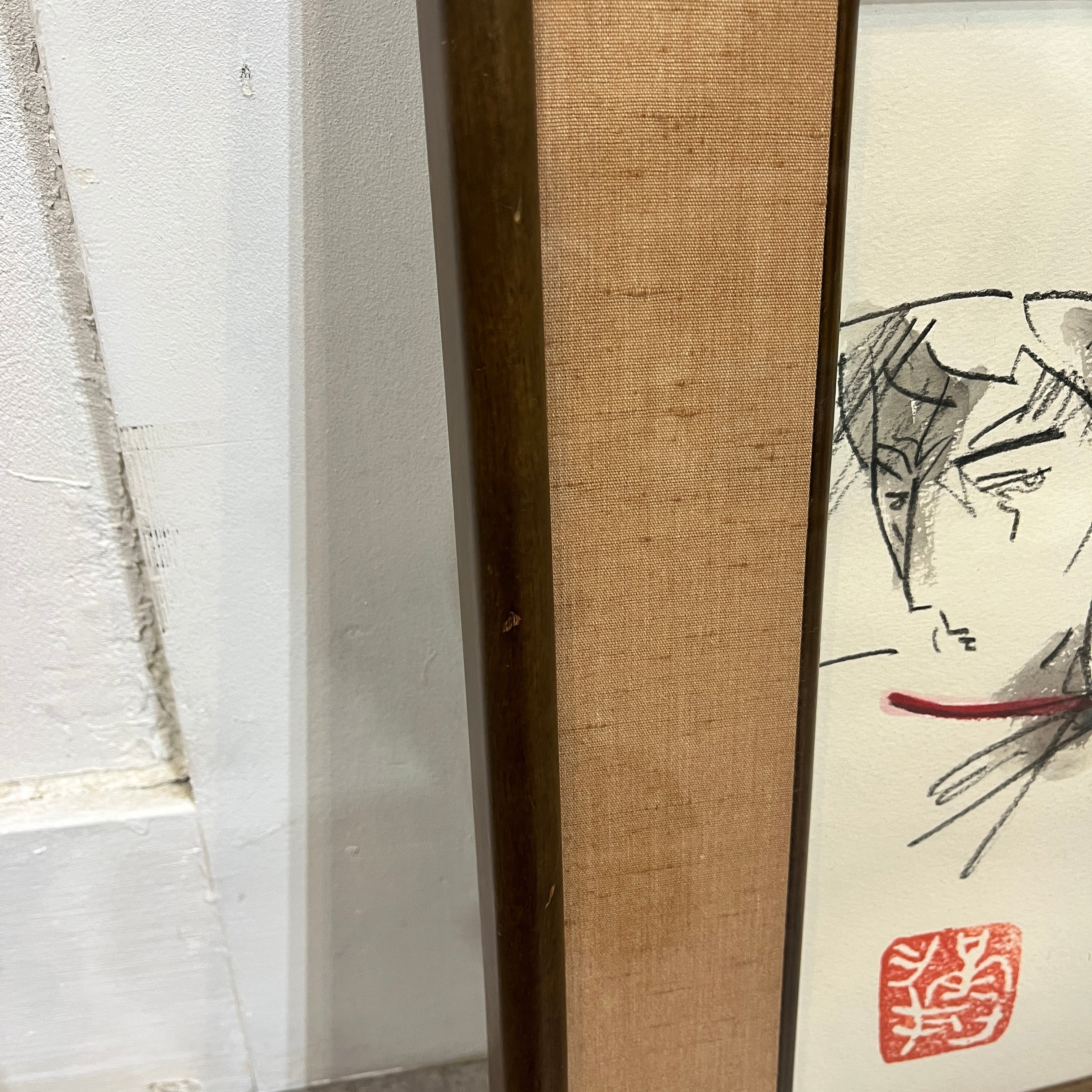 池田満寿夫 肉筆画 「男女」