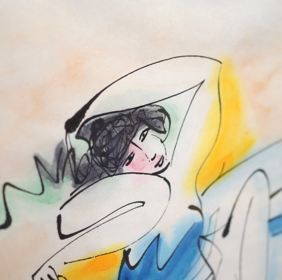 池田満寿夫 肉筆画 「おなごと言い」